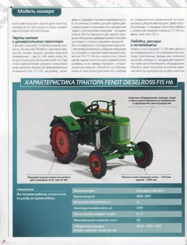  журнал Тракторы: история, люди, машины - Fendt Dieselross F15 H6 - Страница № 6