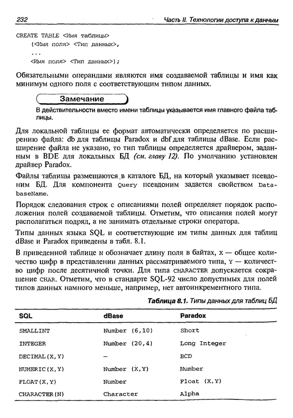 А. Хомоненко - Работа с базами данных в C++ Builder - Страница № 236 А. Хомоненко - Работа с базами данных в C++ Builder - Страница № 236