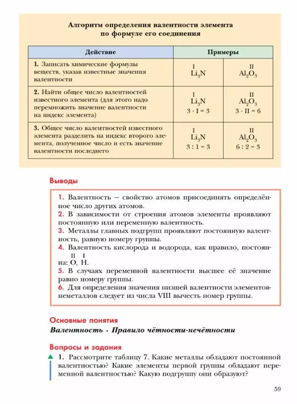 Н. Кузнецова - Химия. 8 класс - Страница № 59 Н. Кузнецова - Химия. 8 класс - Страница № 59