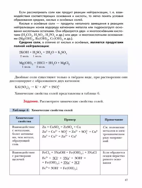 Н. Кузнецова - Химия. 9 класс - Страница № 47