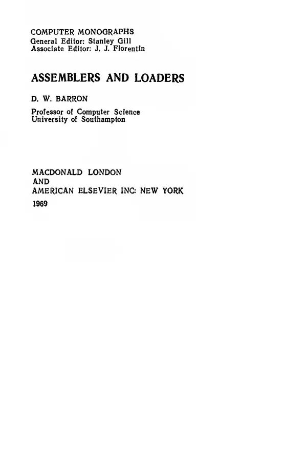 Д. Баррон - Ассемблеры и загрузчики - Страница № 3