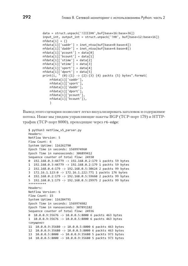 Эрик Чоу - Python для сетевых инженеров. Автоматизация сети, программирование и DevOps - Страница № 292