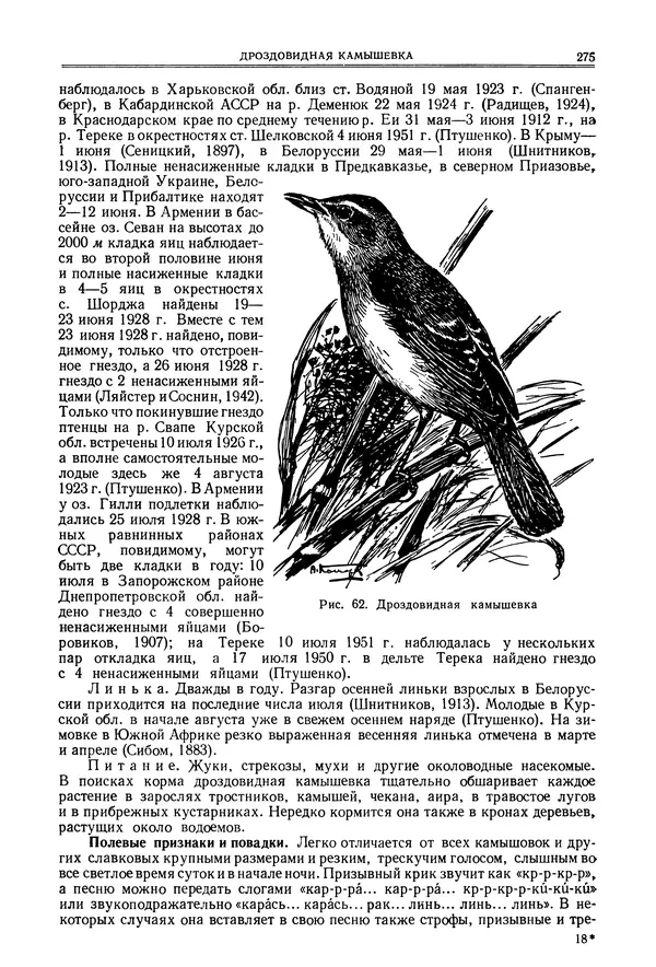  Коллектив авторов - Птицы Советского Союза. Том 6 - Страница № 275