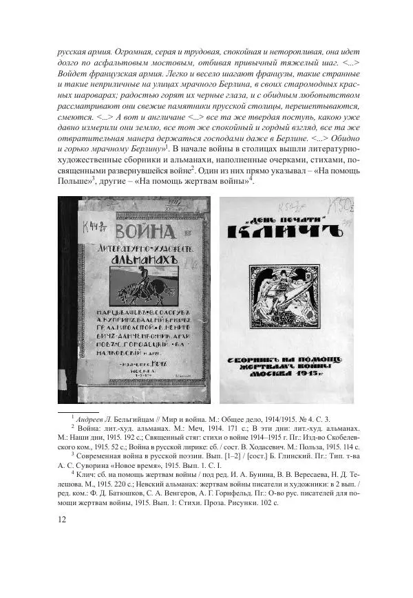 Ирина Чикалова - (Не)забытая война: Первая мировая война в документах, публицистике, воспоминаниях и исследованиях современников (1914-1941) - Страница № 13