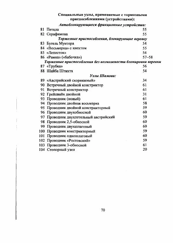 А. Шамов - Способы и схемы вязки узлов и их применение в туристской технике - Страница № 70