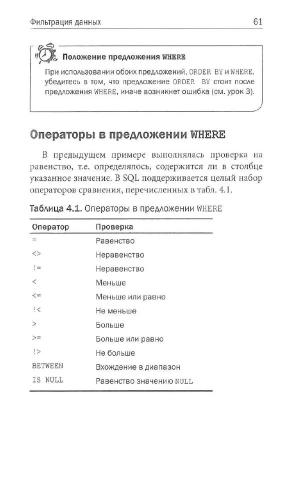 Бен Форта - SQL за 10 минут - Страница № 58