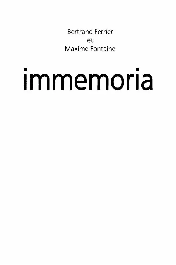 Бертран Феррье - Иммемория - Страница № 7