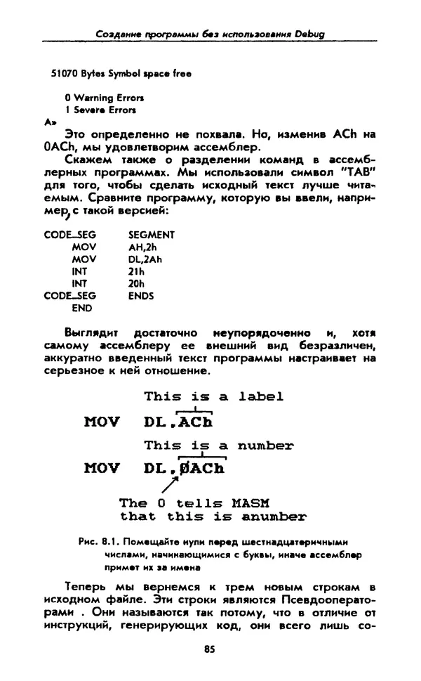 Питер Нортон - Язык ассемблера для IBM PC - Страница № 85